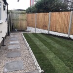 flag stones Tree planting and pruning work completed in Southport garden