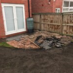 flag stone removal Wooden fencing installation completed by professional gardeners in Southport