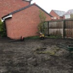 rear garden renovation Turfing and lawn installation by Acorn Landscapes in Southport