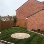 back garden with patio feature Garden maintenance and lawn care by Acorn Landscapes Southport